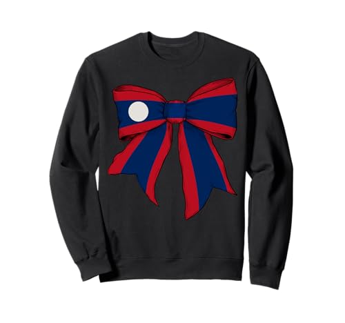 Laos Laotische Flagge Mädchen Kokette Schleife Band Sweatshirt Laos Laotische Flagge Mädchen Kokette Schleife Band Sweatshirt von Womens Coquette Bow Laos Heritage Flag Gifts