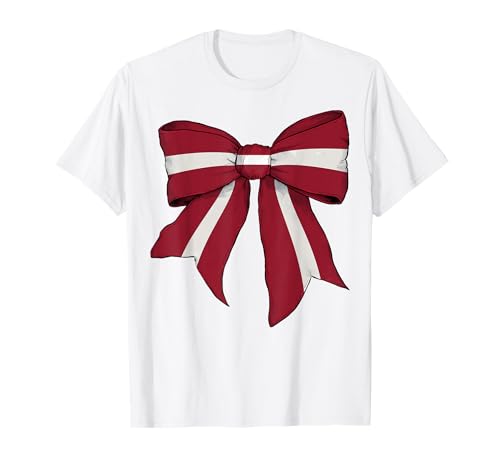 Lettland Lettische Stolz Flagge Mädchen Kokette Schleife Band T-Shirt Lettland Lettische Stolz Flagge Mädchen Kokette Schleife Band T-Shirt von Womens Coquette Bow Latvia Heritage Flag Gifts