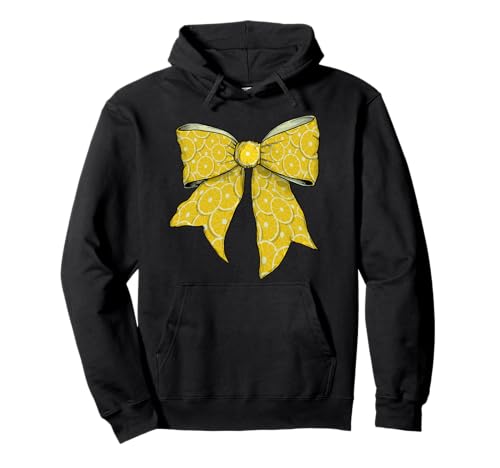 Zitronenscheibe mit gelbem Muster für Mädchen mit Schleife Pullover Hoodie Zitronenscheibe mit gelbem Muster für Mädchen mit Schleife Pullover Hoodie von Womens Coquette Bow Lemon Slice Gifts