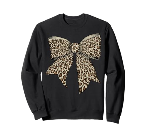 Leopard Tier Muster Halloween Kostüm Mädchen Kokette Schleife Sweatshirt Leopard Tier Muster Halloween Kostüm Mädchen Kokette Schleife Sweatshirt von Womens Coquette Bow Leopard Animal Gifts