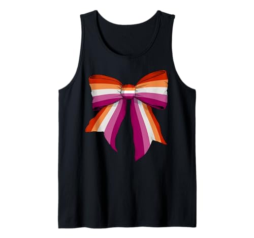 Lesbian Pride Flag LGBTQ Girl Coquette Bow Tank Top Lesbian Pride Flag LGBTQ Girl Coquette Bow Tank Top von Womens Coquette Bow Lesbian Pride LGBTQ Gifts