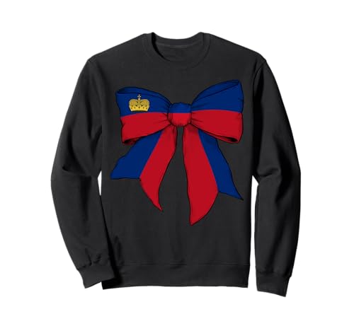 Liechtenstein Liechtensteiner Stolz Flagge Mädchen Kokette Schleife Sweatshirt Liechtenstein Liechtensteiner Stolz Flagge Mädchen Kokette Schleife Sweatshirt von Womens Coquette Bow Liechtenstein Heritage Gifts