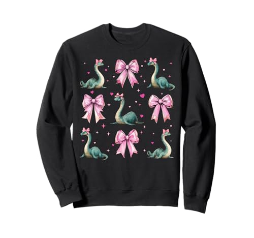 Loch Ness Monster Nessie Plesiosaurier Girl Kokette Schleife Rosa Sweatshirt Loch Ness Monster Nessie Plesiosaurier Girl Kokette Schleife Rosa Sweatshirt von Womens Coquette Bow Loch Ness Monster Nessie Gifts