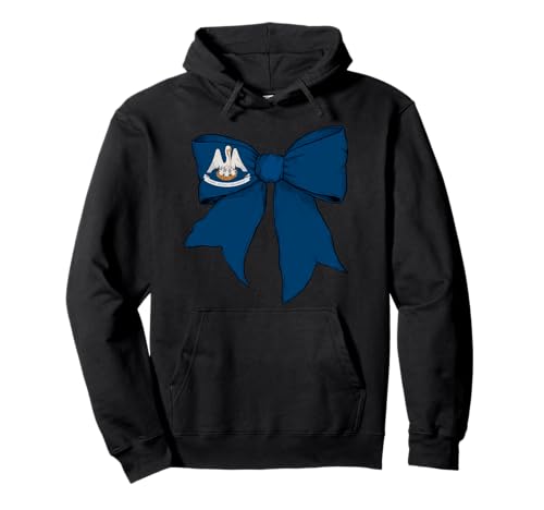 Kokettenschleifenband für Mädchen, Flagge des US-Bundesstaates Louisiana Pullover Hoodie Kokettenschleifenband für Mädchen, Flagge des US-Bundesstaates Louisiana Pullover Hoodie von Womens Coquette Bow Louisiana Heritage Flag Gifts