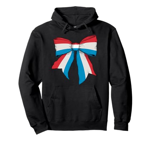 Luxemburg Luxemburger Pride Flag Girl Coquette Bow Ribbon Pullover Hoodie Luxemburg Luxemburger Pride Flag Girl Coquette Bow Ribbon Pullover Hoodie von Womens Coquette Bow Luxembourg Heritage Flag Gifts