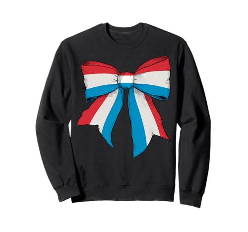 Luxemburg Luxemburger Pride Flag Girl Coquette Bow Ribbon Sweatshirt Luxemburg Luxemburger Pride Flag Girl Coquette Bow Ribbon Sweatshirt von Womens Coquette Bow Luxembourg Heritage Flag Gifts