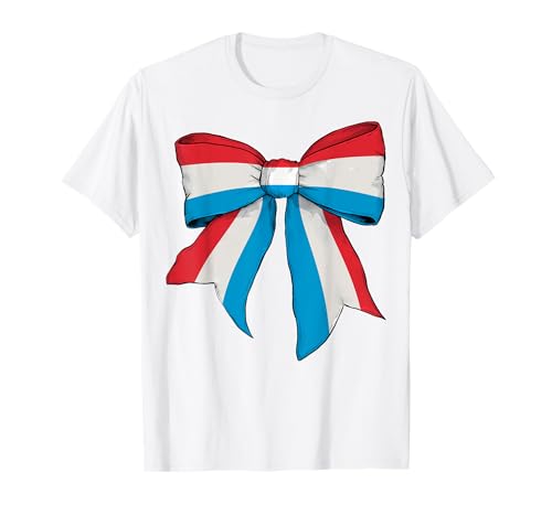 Luxemburg Luxemburger Pride Flag Girl Coquette Bow Ribbon T-Shirt Luxemburg Luxemburger Pride Flag Girl Coquette Bow Ribbon T-Shirt von Womens Coquette Bow Luxembourg Heritage Flag Gifts