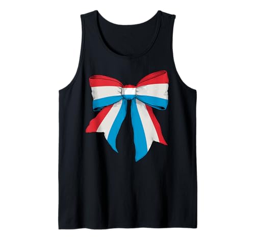 Luxemburg Luxemburger Pride Flag Girl Coquette Bow Ribbon Tank Top Luxemburg Luxemburger Pride Flag Girl Coquette Bow Ribbon Tank Top von Womens Coquette Bow Luxembourg Heritage Flag Gifts