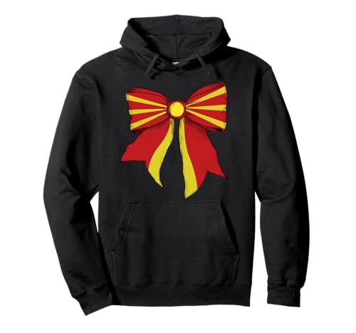 Makedonien mazedonische Flagge Mädchen Kokette Schleife Band Pullover Hoodie Makedonien mazedonische Flagge Mädchen Kokette Schleife Band Pullover Hoodie von Womens Coquette Bow Macedonia Heritage Flag Gifts
