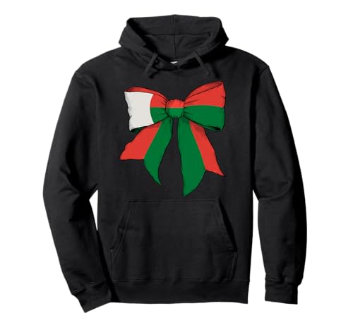 Madagaskar Malagasy Pride Flagge Mädchen Kokette Schleife Band Pullover Hoodie von Womens Coquette Bow Madagascar Heritage Flag Gifts