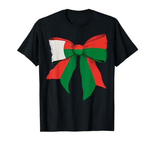 Madagaskar Malagasy Pride Flagge Mädchen Kokette Schleife Band T-Shirt Madagaskar Malagasy Pride Flagge Mädchen Kokette Schleife Band T-Shirt von Womens Coquette Bow Madagascar Heritage Flag Gifts