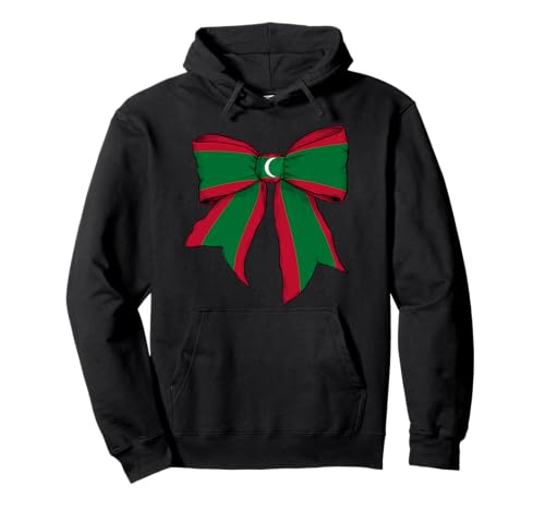 Malediven Maledivische Pride Flagge Mädchen Kokette Schleife Band Pullover Hoodie von Womens Coquette Bow Maldives Heritage Flag Gifts