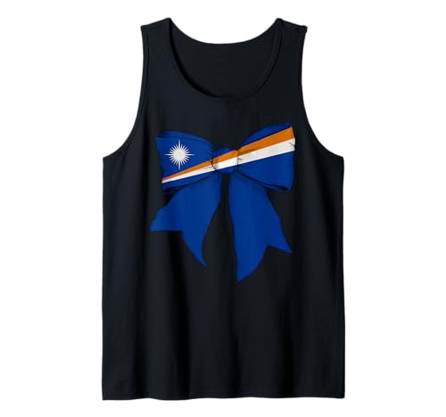 Marshallinseln Marshallese Pride Flagge Mädchen Kokette Schleife Tank Top Marshallinseln Marshallese Pride Flagge Mädchen Kokette Schleife Tank Top von Womens Coquette Bow Marshall Islands Gifts