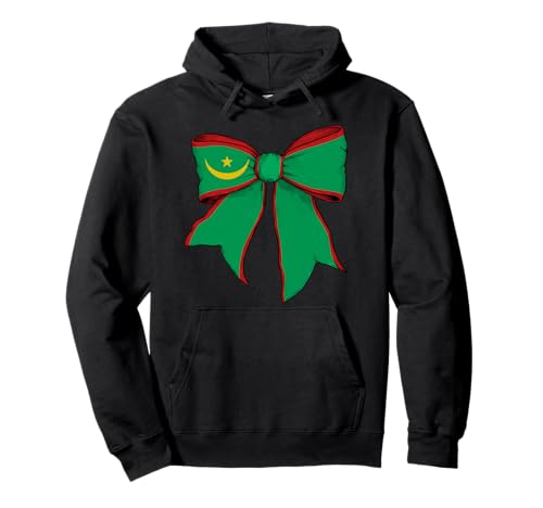 Mauretanien Mauretanien Stolz Flagge Mädchen Kokette Schleife Band Pullover Hoodie Mauretanien Mauretanien Stolz Flagge Mädchen Kokette Schleife Band Pullover Hoodie von Womens Coquette Bow Mauritania Heritage Flag Gifts