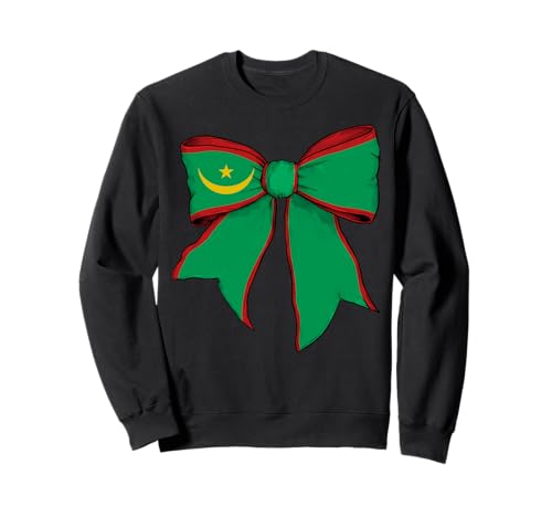 Mauretanien Mauretanien Stolz Flagge Mädchen Kokette Schleife Band Sweatshirt Mauretanien Mauretanien Stolz Flagge Mädchen Kokette Schleife Band Sweatshirt von Womens Coquette Bow Mauritania Heritage Flag Gifts