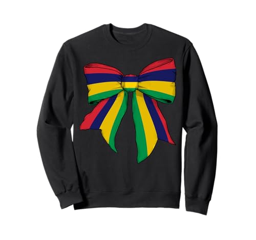 Kokettenschleifenband mit mauritischer Flagge für Mädchen Sweatshirt Kokettenschleifenband mit mauritischer Flagge für Mädchen Sweatshirt von Womens Coquette Bow Mauritius Heritage Flag Gifts