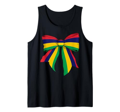 Kokettenschleifenband mit mauritischer Flagge für Mädchen Tank Top Kokettenschleifenband mit mauritischer Flagge für Mädchen Tank Top von Womens Coquette Bow Mauritius Heritage Flag Gifts
