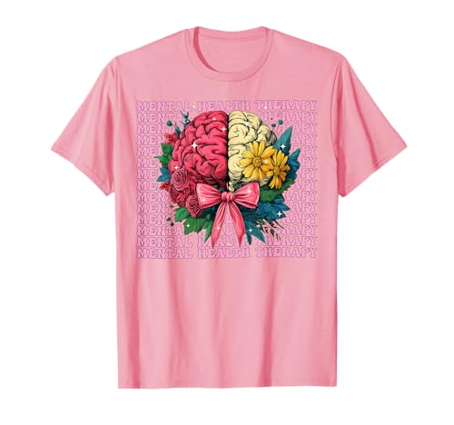 Mental Health Therapy Therapeutin Awareness Girl Coquette Bow T-Shirt Mental Health Therapy Therapeutin Awareness Girl Coquette Bow T-Shirt von Womens Coquette Bow Mental Health Therapy Gifts