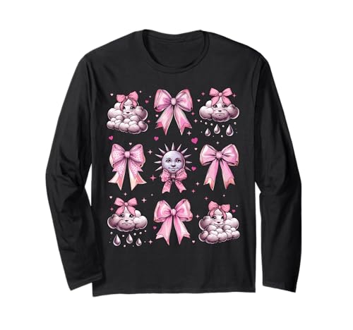 Meteorologie Weatherman Meteorologe Mädchen Kokette Schleife Rosa Langarmshirt Meteorologie Weatherman Meteorologe Mädchen Kokette Schleife Rosa Langarmshirt von Womens Coquette Bow Meteorology Weatherman Gifts