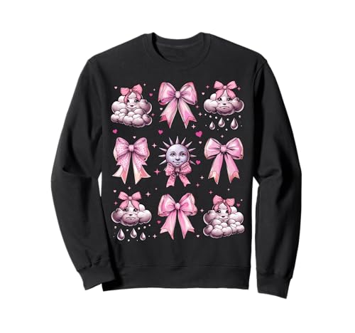 Meteorologie Weatherman Meteorologe Mädchen Kokette Schleife Rosa Sweatshirt Meteorologie Weatherman Meteorologe Mädchen Kokette Schleife Rosa Sweatshirt von Womens Coquette Bow Meteorology Weatherman Gifts