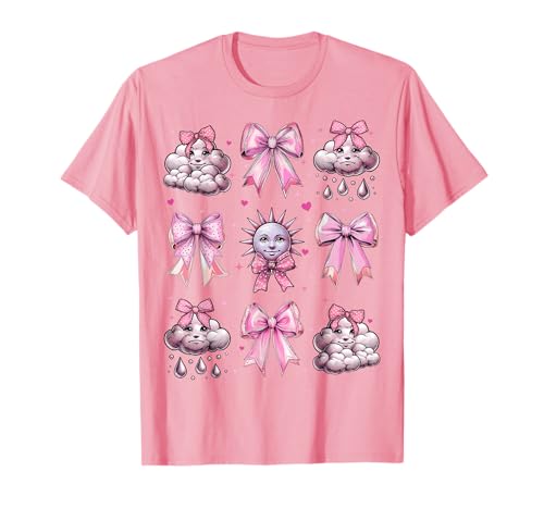 Meteorologie Weatherman Meteorologe Mädchen Kokette Schleife Rosa T-Shirt Meteorologie Weatherman Meteorologe Mädchen Kokette Schleife Rosa T-Shirt von Womens Coquette Bow Meteorology Weatherman Gifts