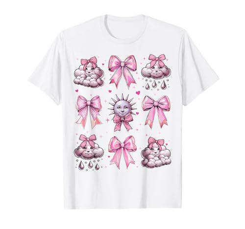 Meteorologie Weatherman Meteorologe Mädchen Kokette Schleife Rosa T-Shirt Meteorologie Weatherman Meteorologe Mädchen Kokette Schleife Rosa T-Shirt von Womens Coquette Bow Meteorology Weatherman Gifts
