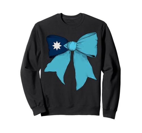 Kokettenschleifenband für Mädchen, Flagge des Bundesstaates Minnesota Sweatshirt Kokettenschleifenband für Mädchen, Flagge des Bundesstaates Minnesota Sweatshirt von Womens Coquette Bow Minnesota Heritage Flag Gifts