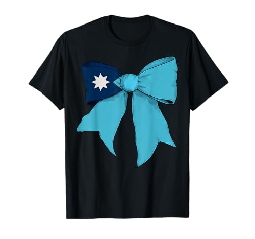 Kokettenschleifenband für Mädchen, Flagge des Bundesstaates Minnesota T-Shirt Kokettenschleifenband für Mädchen, Flagge des Bundesstaates Minnesota T-Shirt von Womens Coquette Bow Minnesota Heritage Flag Gifts