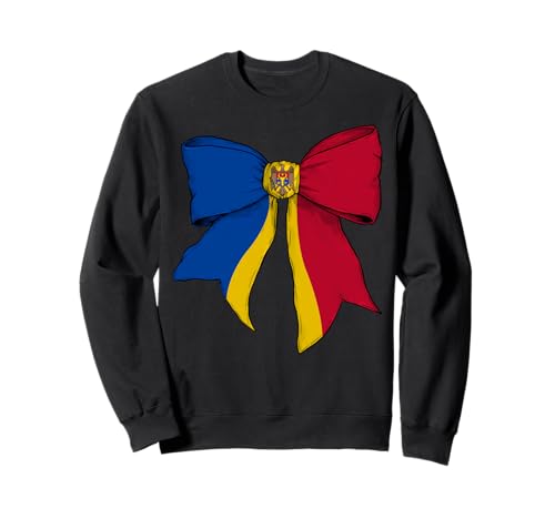 Moldawien Moldawischer Stolz Flagge Mädchen Kokette Schleife Band Sweatshirt Moldawien Moldawischer Stolz Flagge Mädchen Kokette Schleife Band Sweatshirt von Womens Coquette Bow Moldova Heritage Flag Gifts