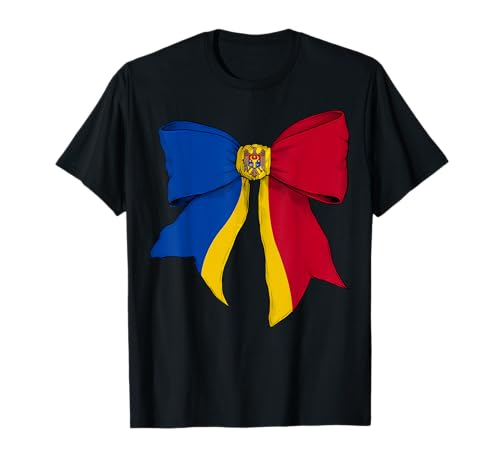 Moldawien Moldawischer Stolz Flagge Mädchen Kokette Schleife Band T-Shirt Moldawien Moldawischer Stolz Flagge Mädchen Kokette Schleife Band T-Shirt von Womens Coquette Bow Moldova Heritage Flag Gifts