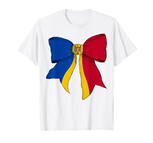 Moldawien Moldawischer Stolz Flagge Mädchen Kokette Schleife Band T-Shirt Moldawien Moldawischer Stolz Flagge Mädchen Kokette Schleife Band T-Shirt von Womens Coquette Bow Moldova Heritage Flag Gifts