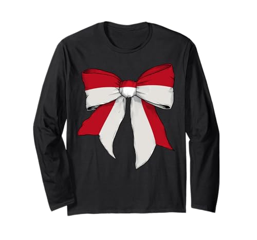 Kokettenschleifenband mit Flagge von Monaco Monacan Pride für Mädchen Langarmshirt Kokettenschleifenband mit Flagge von Monaco Monacan Pride für Mädchen Langarmshirt von Womens Coquette Bow Monaco Heritage Flag Gifts