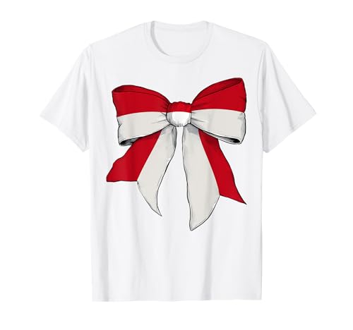 Kokettenschleifenband mit Flagge von Monaco Monacan Pride für Mädchen T-Shirt Kokettenschleifenband mit Flagge von Monaco Monacan Pride für Mädchen T-Shirt von Womens Coquette Bow Monaco Heritage Flag Gifts