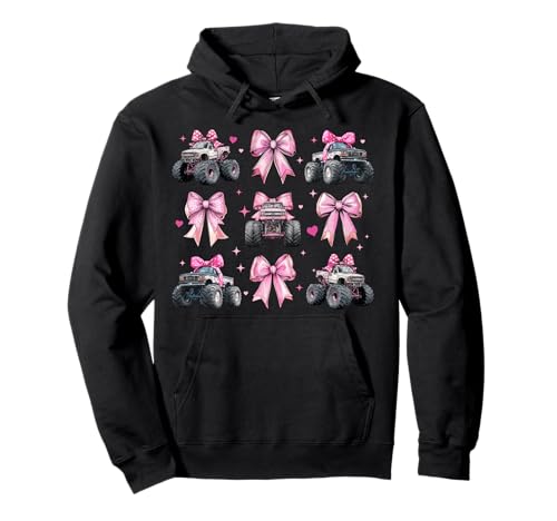 Monster Truck 4-Rad-Offroad-Mädchen mit Kokettenschleife für Mädchen, rosa Pullover Hoodie Monster Truck 4-Rad-Offroad-Mädchen mit Kokettenschleife für Mädchen, rosa Pullover Hoodie von Womens Coquette Bow Monster Truck Offroad Gifts
