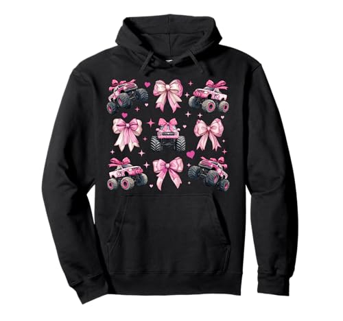 Monster Truck 4-Rad-Offroad-Mädchen mit Kokettenschleife für Mädchen, rosa Pullover Hoodie Monster Truck 4-Rad-Offroad-Mädchen mit Kokettenschleife für Mädchen, rosa Pullover Hoodie von Womens Coquette Bow Monster Truck Offroad Gifts