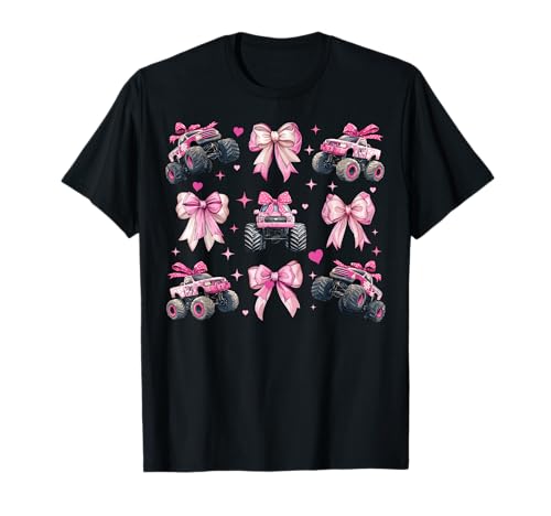 Monster Truck 4-Rad-Offroad-Mädchen mit Kokettenschleife für Mädchen, rosa T-Shirt Monster Truck 4-Rad-Offroad-Mädchen mit Kokettenschleife für Mädchen, rosa T-Shirt von Womens Coquette Bow Monster Truck Offroad Gifts