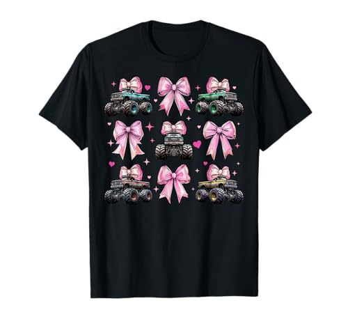 Monster Truck 4-Rad-Offroad-Mädchen mit Kokettenschleife für Mädchen, rosa T-Shirt Monster Truck 4-Rad-Offroad-Mädchen mit Kokettenschleife für Mädchen, rosa T-Shirt von Womens Coquette Bow Monster Truck Offroad Gifts