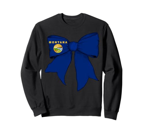 Kokettenschleifenband mit der Flagge des Bundesstaates Montana für Mädchen Sweatshirt Kokettenschleifenband mit der Flagge des Bundesstaates Montana für Mädchen Sweatshirt von Womens Coquette Bow Montana Heritage Flag Gifts