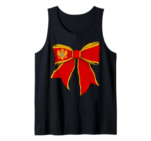 Montenegro Montenegro Pride Flagge Mädchen Kokette Schleife Band Tank Top Montenegro Montenegro Pride Flagge Mädchen Kokette Schleife Band Tank Top von Womens Coquette Bow Montenegro Heritage Flag Gifts