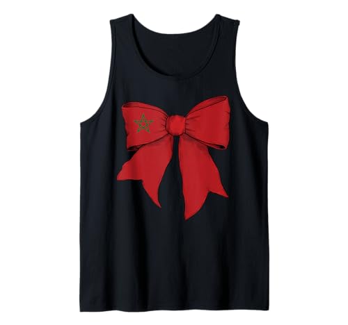 Marokko Marokkanischer Stolz Flagge Mädchen Kokette Schleife Band Tank Top Marokko Marokkanischer Stolz Flagge Mädchen Kokette Schleife Band Tank Top von Womens Coquette Bow Morocco Heritage Flag Gifts