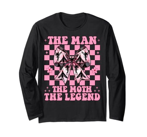 Der Mann Die Motte Die Legende Mothman Kryptozoologie Mädchen Mama Langarmshirt von Womens Coquette Bow Mothman Cryptozoology Gifts