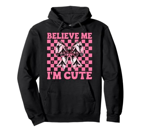 Glaub Mir, ich Bin Cute Mothman Cryptozoology Cryptid Girl Mom Pullover Hoodie von Womens Coquette Bow Mothman Cryptozoology Gifts