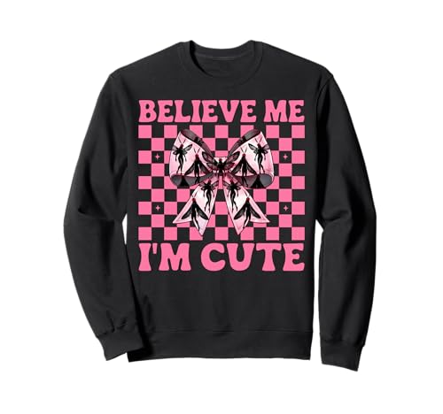 Glaub Mir, ich Bin Cute Mothman Cryptozoology Cryptid Girl Mom Sweatshirt von Womens Coquette Bow Mothman Cryptozoology Gifts
