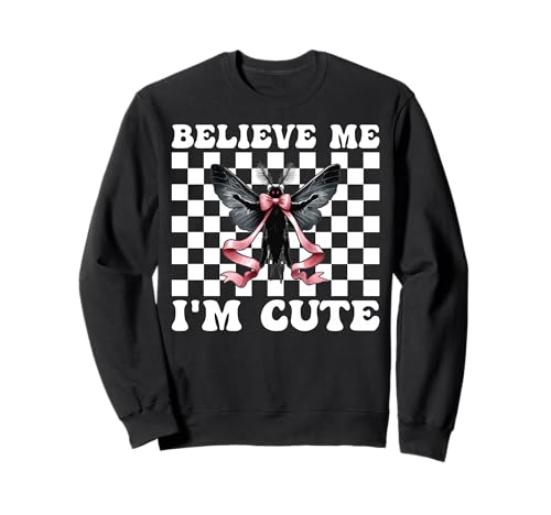 Glaub Mir, ich Bin Cute Mothman Cryptozoology Cryptid Girl Mom Sweatshirt von Womens Coquette Bow Mothman Cryptozoology Gifts