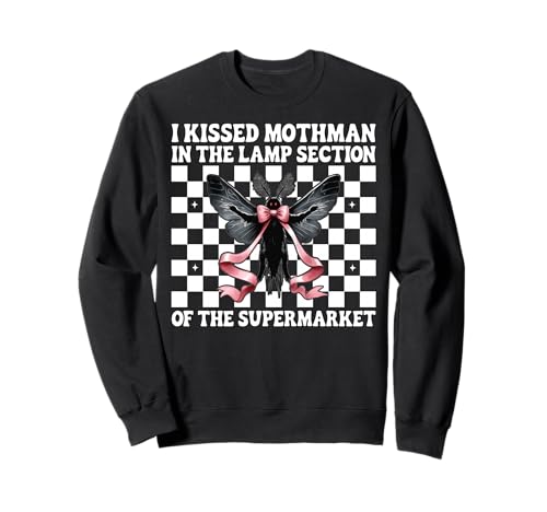 Ich Habe Mothman in der Lampenabteilung geküsst Kryptozoologie Mädchen Mama Sweatshirt von Womens Coquette Bow Mothman Cryptozoology Gifts