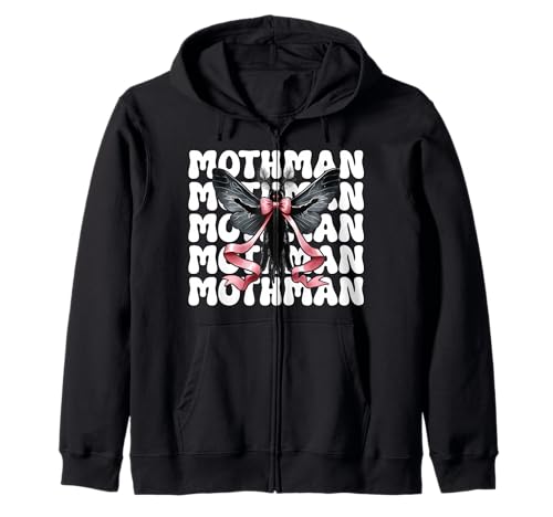 Mothman Cryptozoology Cryptid Girl Mama Kokette Bogen Kapuzenjacke von Womens Coquette Bow Mothman Cryptozoology Gifts