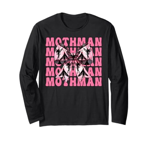 Mothman Cryptozoology Cryptid Girl Mama Kokette Bogen Langarmshirt von Womens Coquette Bow Mothman Cryptozoology Gifts