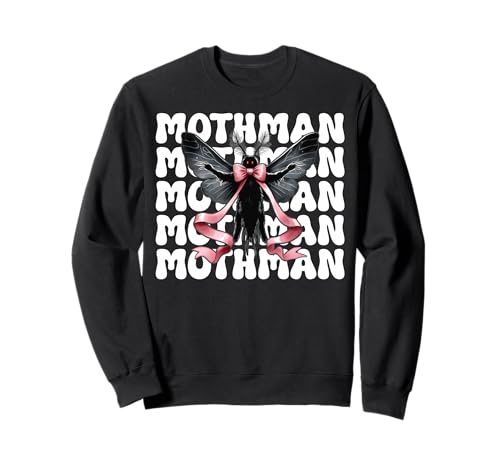 Mothman Cryptozoology Cryptid Girl Mama Kokette Bogen Sweatshirt von Womens Coquette Bow Mothman Cryptozoology Gifts