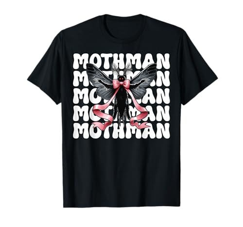 Mothman Cryptozoology Cryptid Girl Mama Kokette Bogen T-Shirt von Womens Coquette Bow Mothman Cryptozoology Gifts