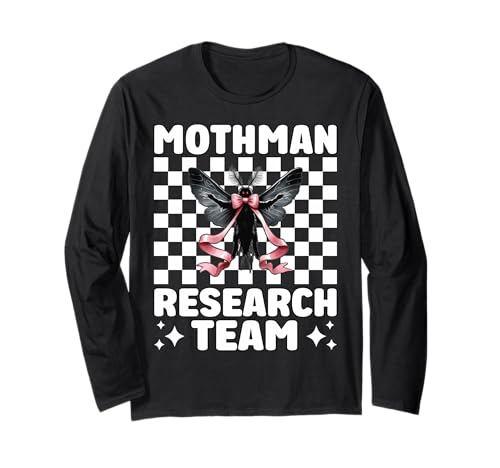 Mothman-Forschungsteam Kryptozoologie Cryptid Girl Mama Langarmshirt von Womens Coquette Bow Mothman Cryptozoology Gifts